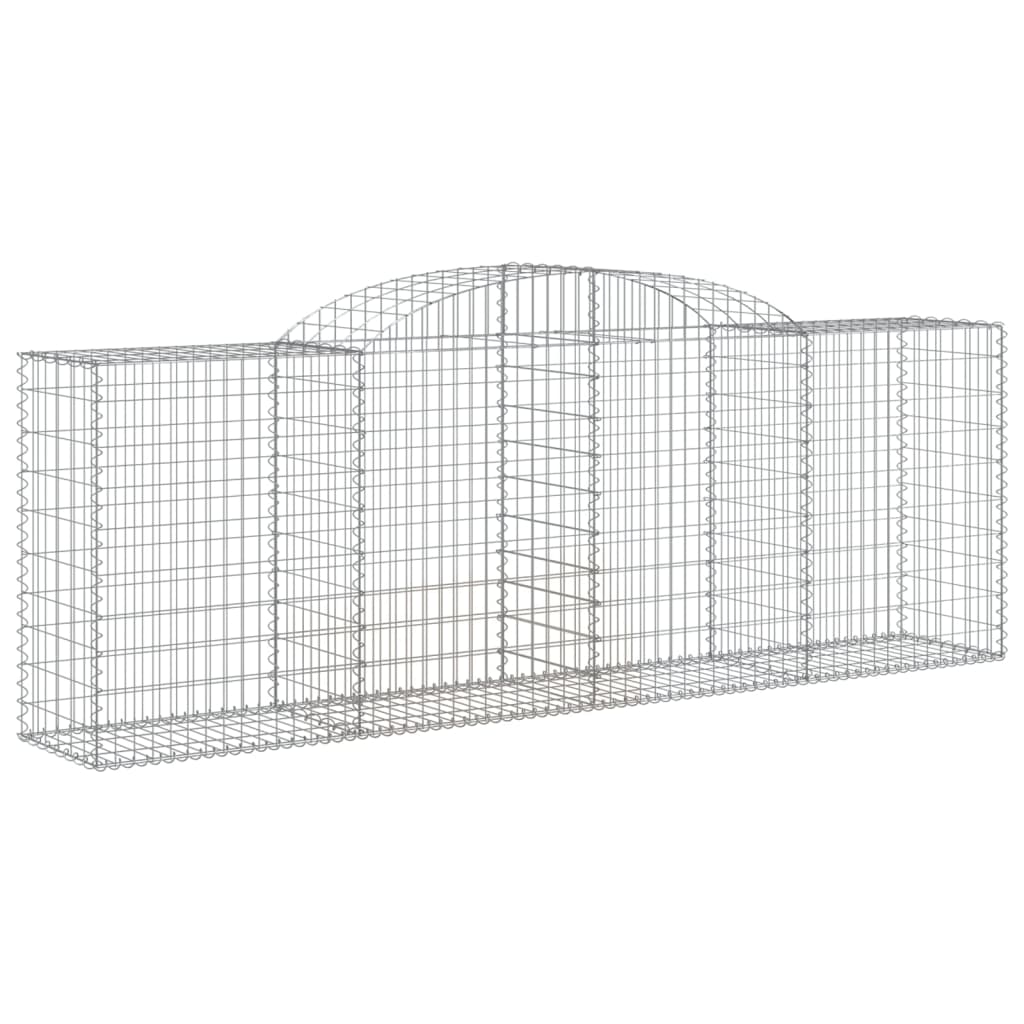 buede gabionkurve 12 stk. 300x50x100/120 cm galvaniseret jern