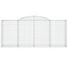 buede gabionkurve 8 stk. 300x50x120/140 cm galvaniseret jern