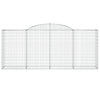 buede gabionkurve 10 stk. 300x50x120/140 cm galvaniseret jern