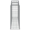 buede gabionkurve 12 stk. 300x50x120/140 cm galvaniseret jern