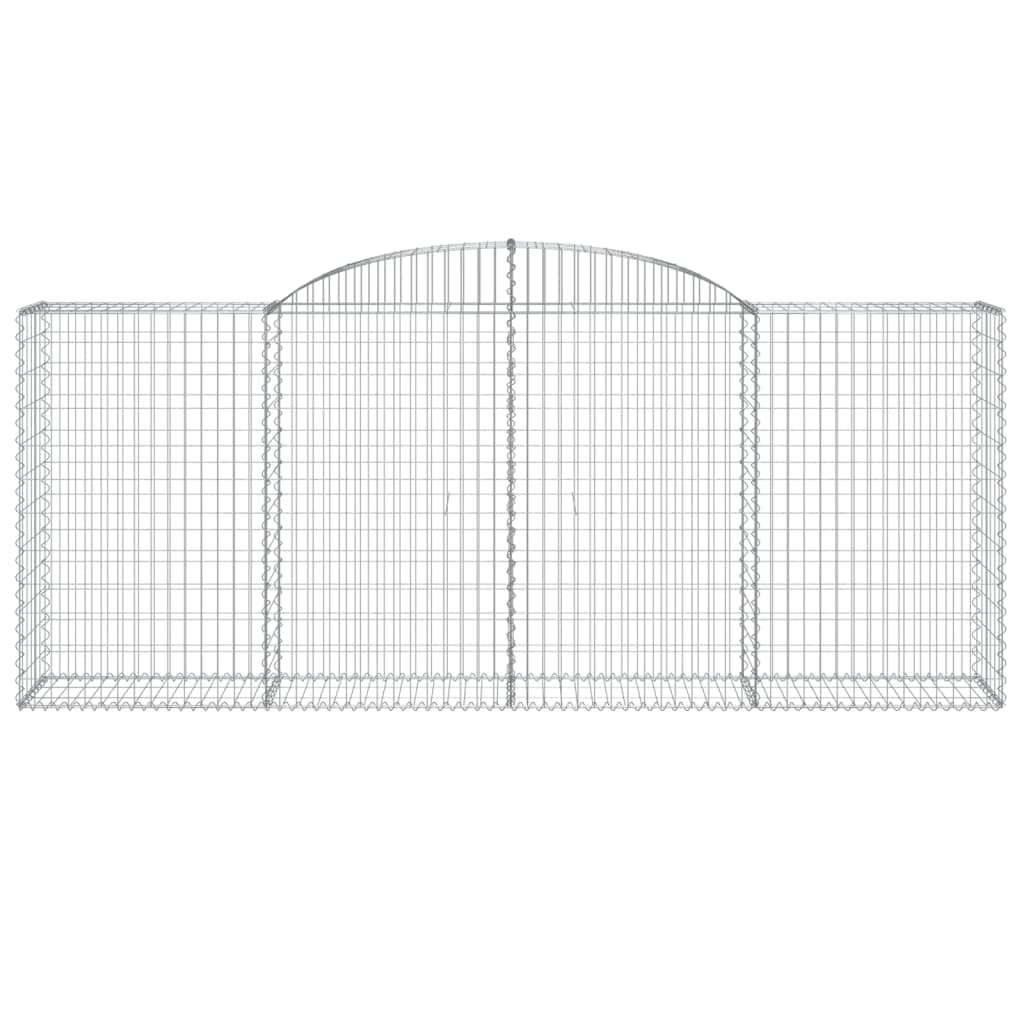 buede gabionkurve 15 stk. 300x50x120/140 cm galvaniseret jern