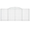 buede gabionkurve 15 stk. 300x50x120/140 cm galvaniseret jern