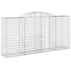 buede gabionkurve 6 stk. 300x50x140/160 cm galvaniseret jern