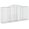 buede gabionkurve 7 stk. 300x50x140/160 cm galvaniseret jern