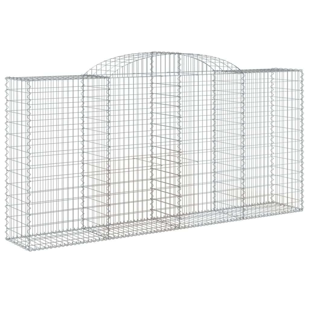 buede gabionkurve 10 stk. 300x50x140/160 cm galvaniseret jern