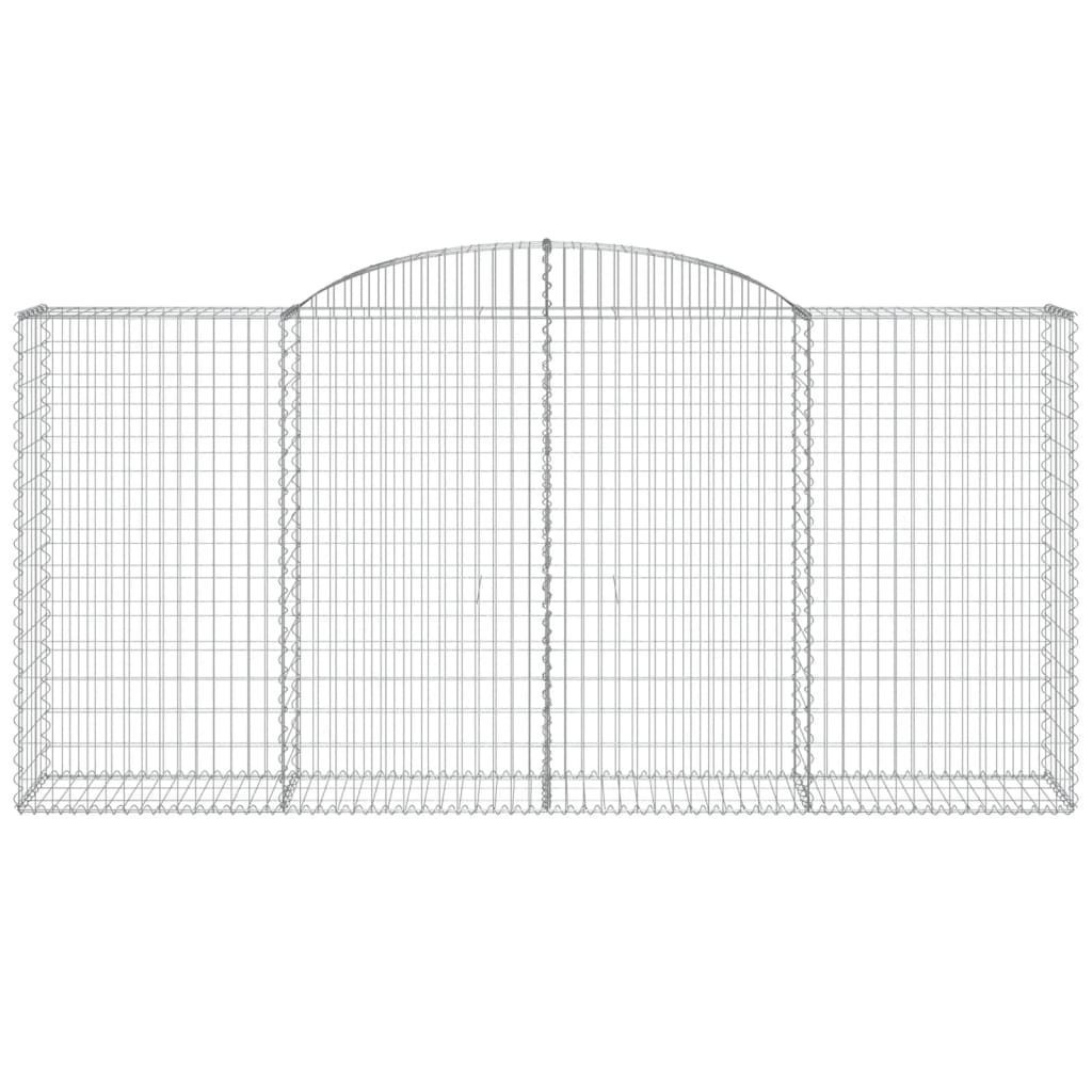buede gabionkurve 10 stk. 300x50x140/160 cm galvaniseret jern