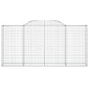 buede gabionkurve 10 stk. 300x50x140/160 cm galvaniseret jern