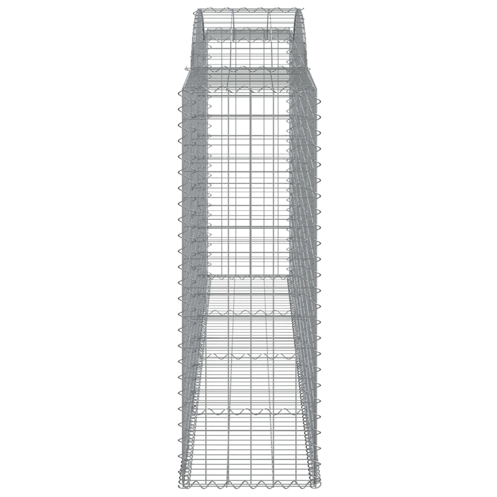 buede gabionkurve 10 stk. 300x50x140/160 cm galvaniseret jern