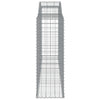 buede gabionkurve 10 stk. 300x50x140/160 cm galvaniseret jern