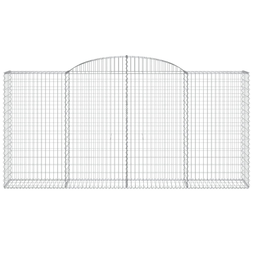 buede gabionkurve 12 stk. 300x50x140/160 cm galvaniseret jern