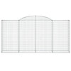 buede gabionkurve 12 stk. 300x50x140/160 cm galvaniseret jern