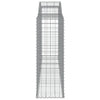 buede gabionkurve 15 stk. 300x50x140/160 cm galvaniseret jern