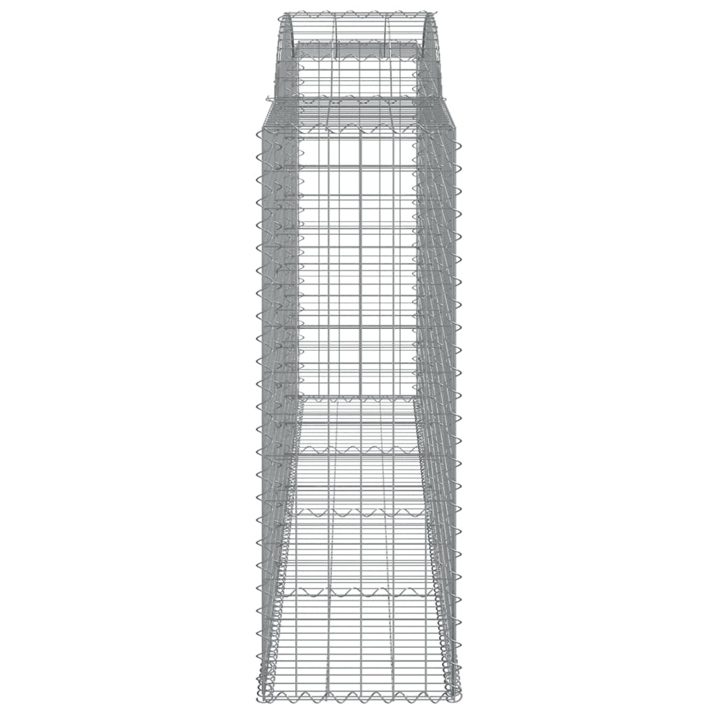 buede gabionkurve 17 stk. 300x50x140/160 cm galvaniseret jern