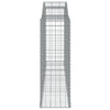 buede gabionkurve 17 stk. 300x50x140/160 cm galvaniseret jern