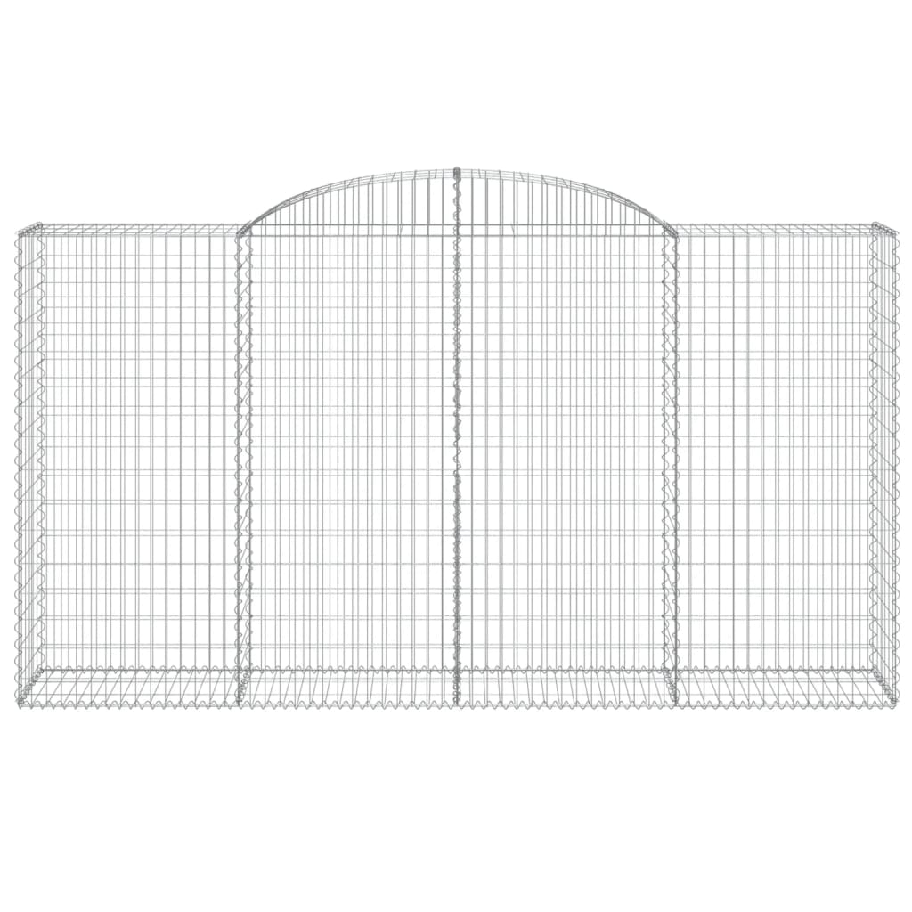 buede gabionkurve 8 stk. 300x50x160/180 cm galvaniseret jern
