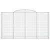 buede gabionkurve 8 stk. 300x50x160/180 cm galvaniseret jern