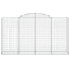 buede gabionkurve 9 stk. 300x50x160/180 cm galvaniseret jern