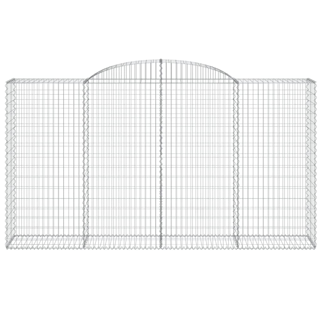 buede gabionkurve 10 stk. 300x50x160/180 cm galvaniseret jern