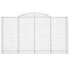 buede gabionkurve 10 stk. 300x50x160/180 cm galvaniseret jern