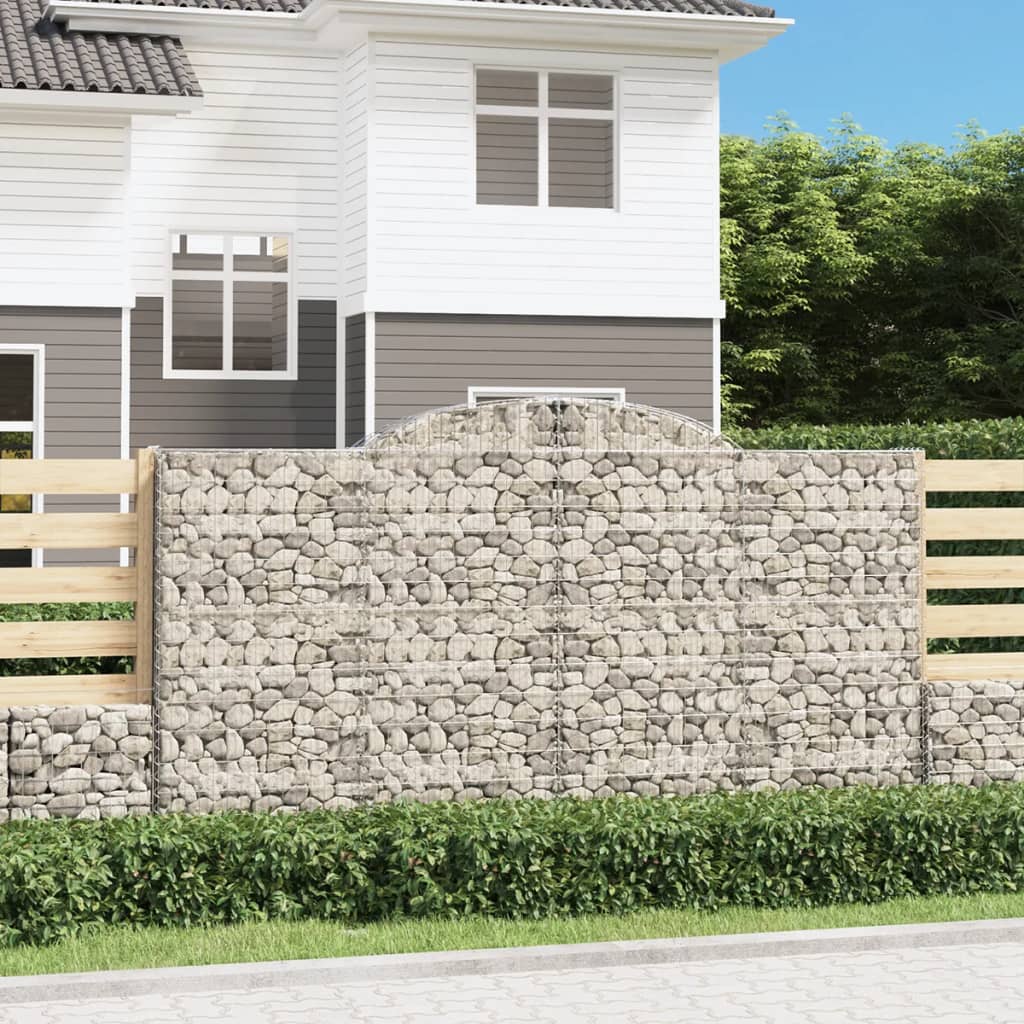 buede gabionkurve 11 stk. 300x50x160/180 cm galvaniseret jern