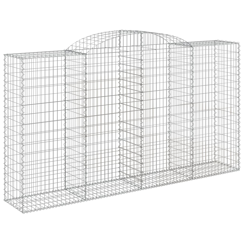 buede gabionkurve 17 stk. 300x50x160/180 cm galvaniseret jern