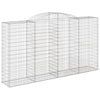 buede gabionkurve 17 stk. 300x50x160/180 cm galvaniseret jern
