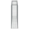 buede gabionkurve 17 stk. 300x50x160/180 cm galvaniseret jern