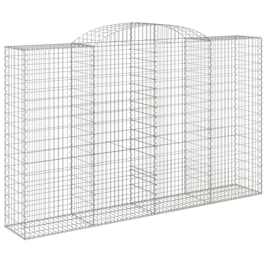 buede gabionkurve 6 stk. 300x50x180/200 cm galvaniseret jern