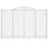 buede gabionkurve 8 stk. 300x50x180/200 cm galvaniseret jern