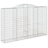 buede gabionkurve 10 stk. 300x50x180/200 cm galvaniseret jern