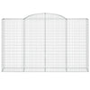 buede gabionkurve 10 stk. 300x50x180/200 cm galvaniseret jern