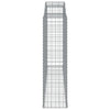 buede gabionkurve 10 stk. 300x50x180/200 cm galvaniseret jern