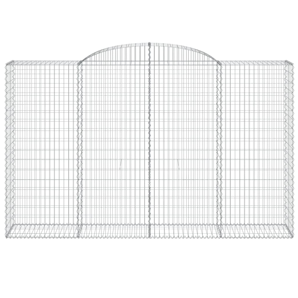 buede gabionkurve 12 stk. 300x50x180/200 cm galvaniseret jern