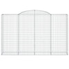 buede gabionkurve 12 stk. 300x50x180/200 cm galvaniseret jern