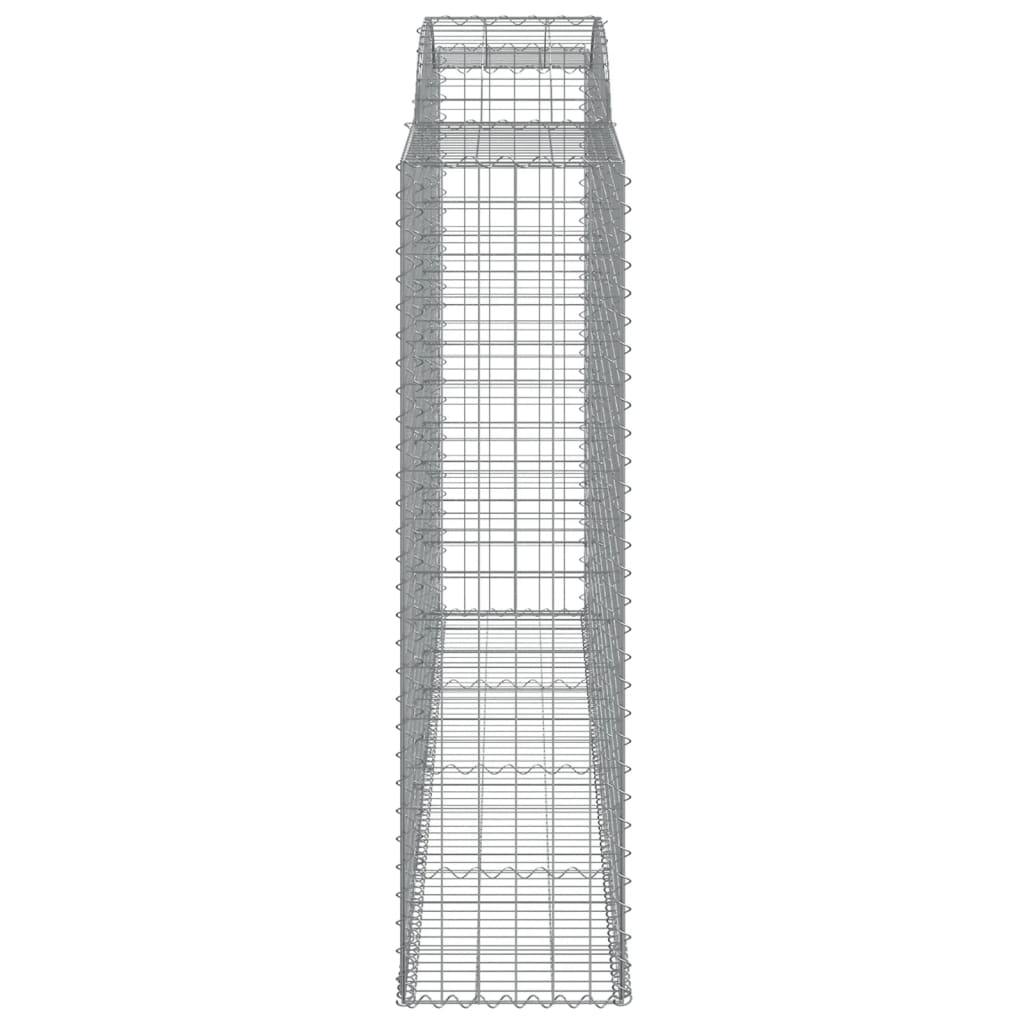 buede gabionkurve 12 stk. 300x50x180/200 cm galvaniseret jern