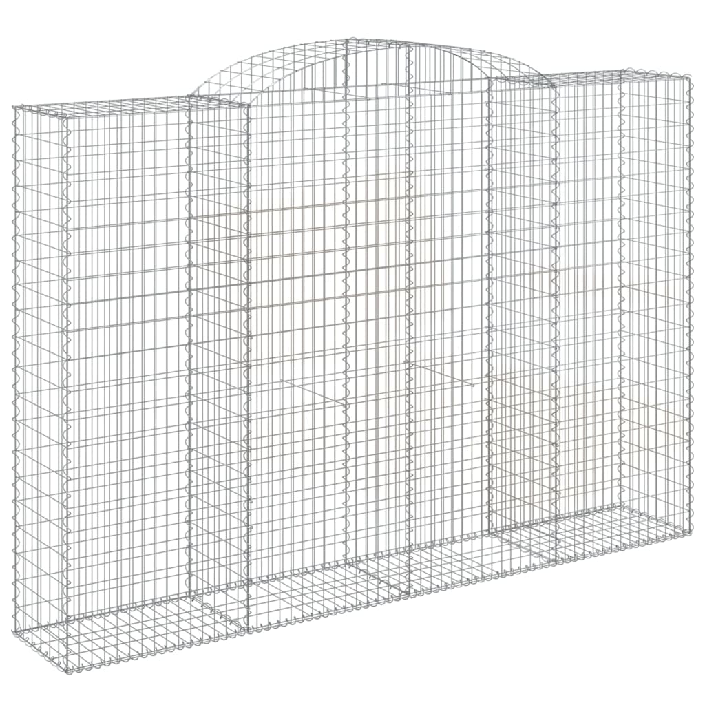 buede gabionkurve 10 stk. 300x50x200/220 cm galvaniseret jern