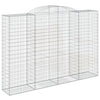 buede gabionkurve 10 stk. 300x50x200/220 cm galvaniseret jern