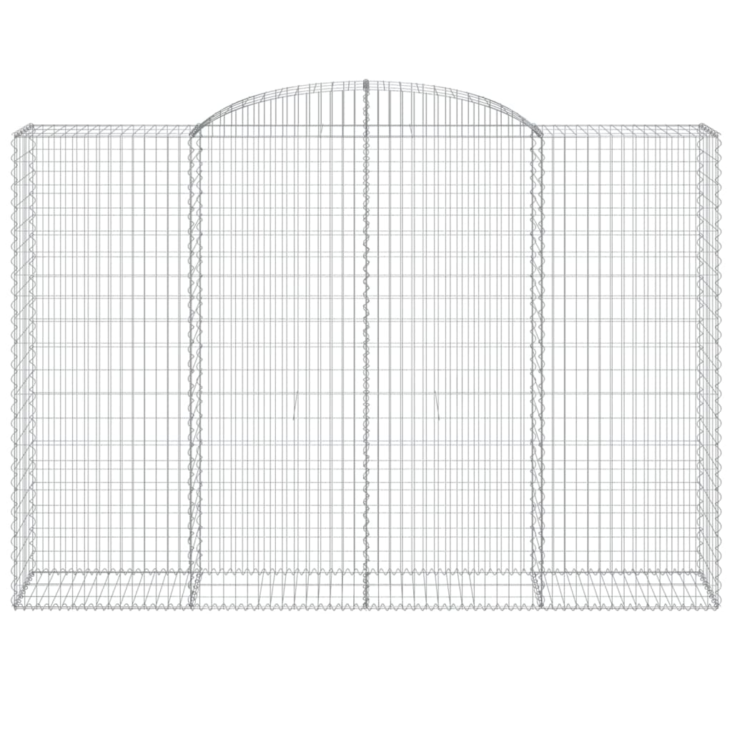 buede gabionkurve 10 stk. 300x50x200/220 cm galvaniseret jern