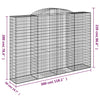 buede gabionkurve 10 stk. 300x50x200/220 cm galvaniseret jern