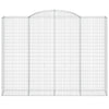 buede gabionkurve 3 stk. 300x50x220/240 cm galvaniseret jern