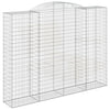 buede gabionkurve 10 stk. 300x50x220/240 cm galvaniseret jern