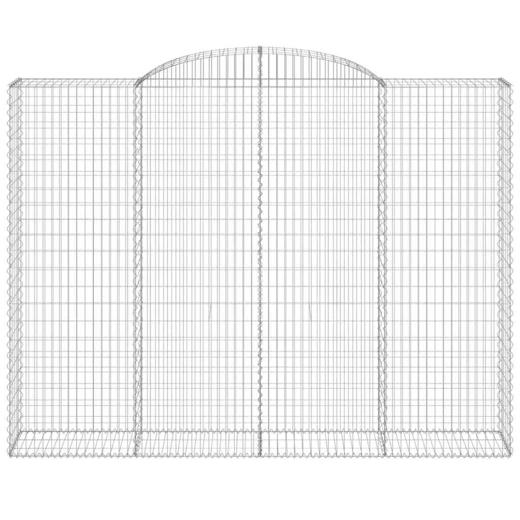 buede gabionkurve 10 stk. 300x50x220/240 cm galvaniseret jern