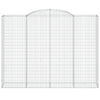 buede gabionkurve 10 stk. 300x50x220/240 cm galvaniseret jern
