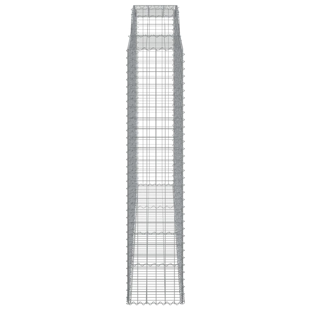buede gabionkurve 10 stk. 300x50x220/240 cm galvaniseret jern