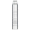 buede gabionkurve 10 stk. 300x50x220/240 cm galvaniseret jern