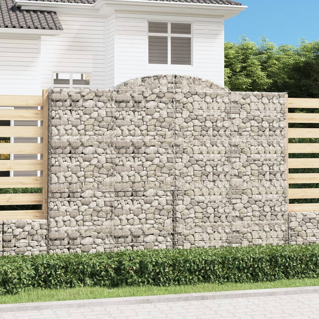 buede gabionkurve 11 stk. 300x50x220/240 cm galvaniseret jern