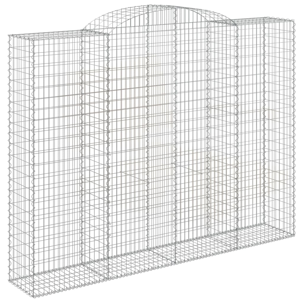 buede gabionkurve 12 stk. 300x50x220/240 cm galvaniseret jern
