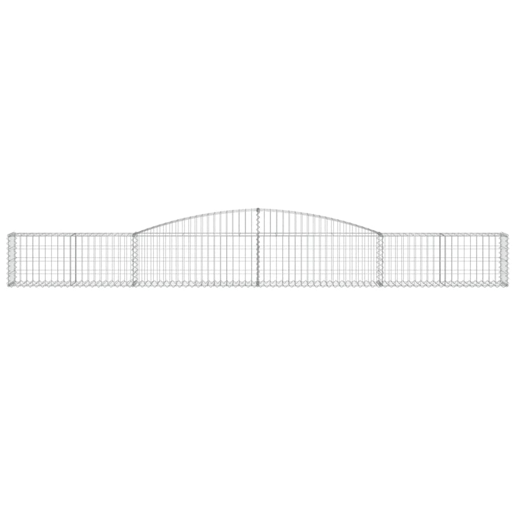 buede gabionkurve 2 stk. 400x30x40/60 cm galvaniseret jern