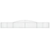 buede gabionkurve 10 stk. 400x30x40/60 cm galvaniseret jern
