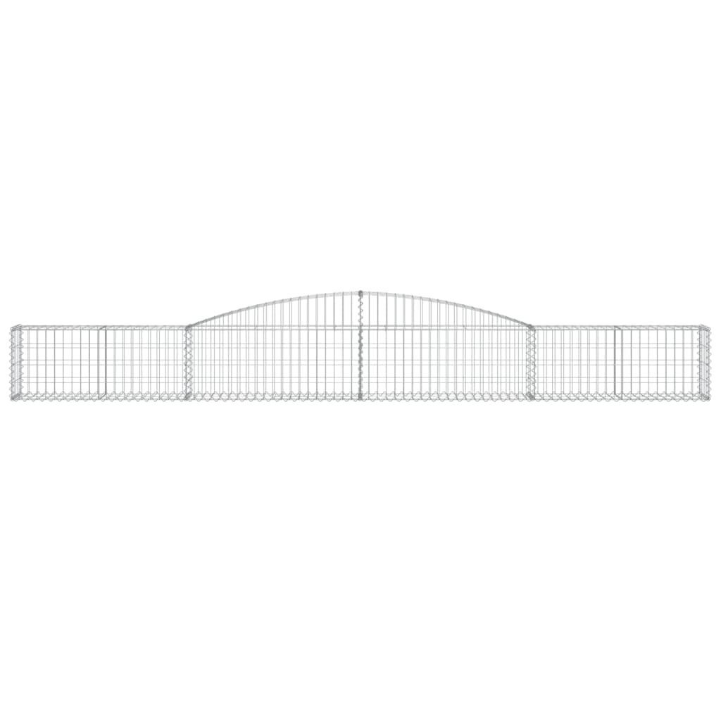 buede gabionkurve 15 stk. 400x30x40/60 cm galvaniseret jern